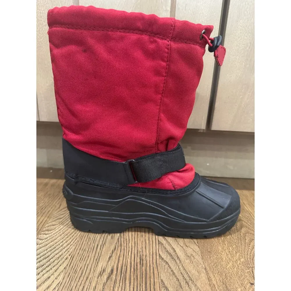 Kamik Waterbug Waterproof Insulated Snow Boots Red Black Kid Sz 6 Winter Outdoor